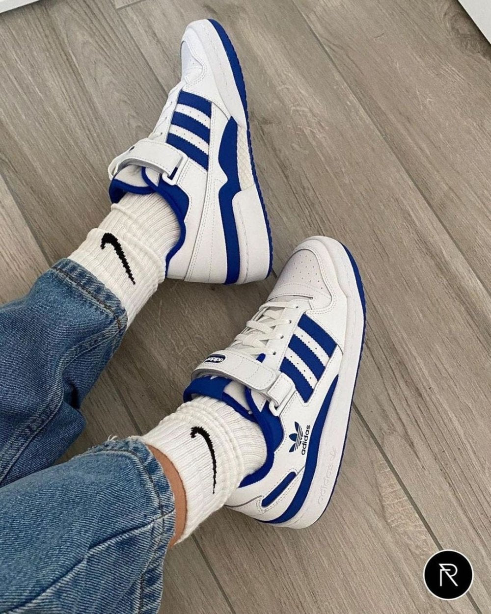 Adidas Forum Cırtlı Beyaz Lacivert