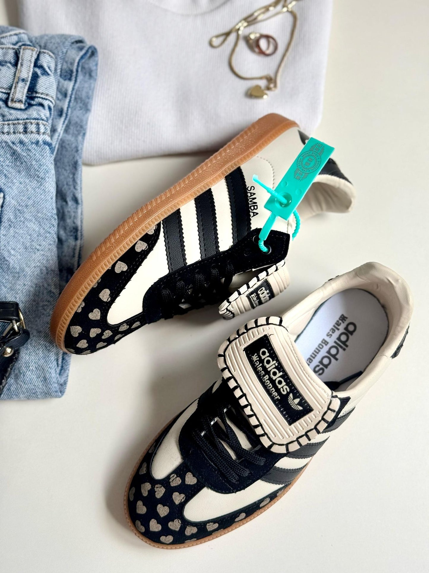 Adidas Samba Wales Bonner Kalpli Siyah Beyaz