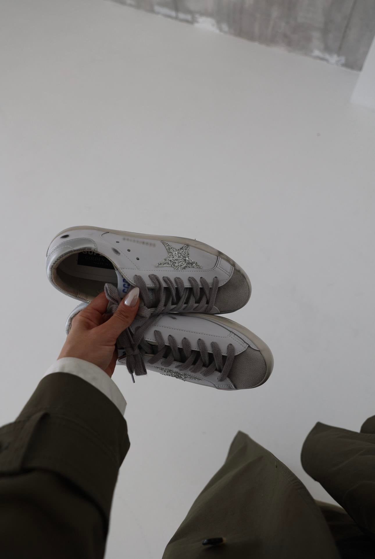 Golden Goose Beyaz Gümüş