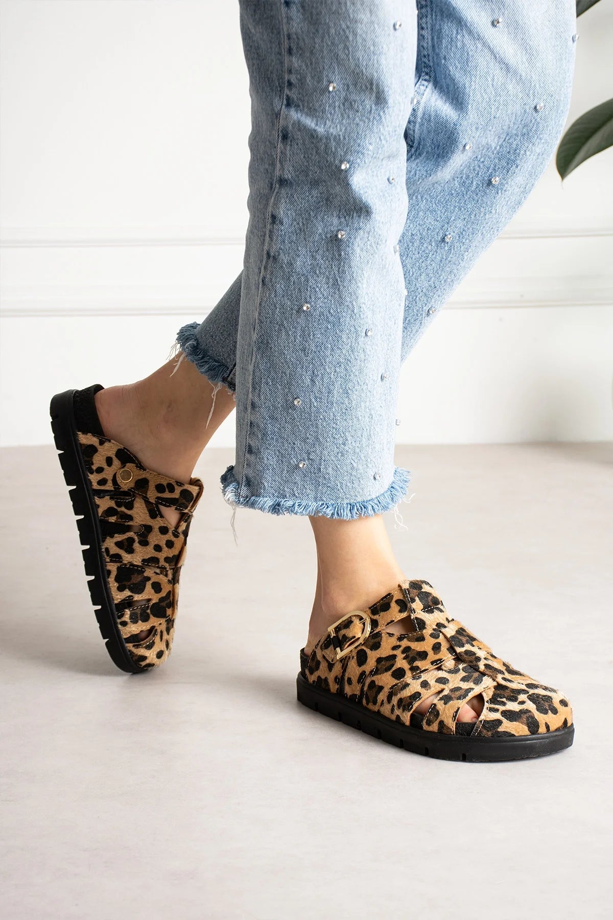 Soleil Premium Leopar Terlik